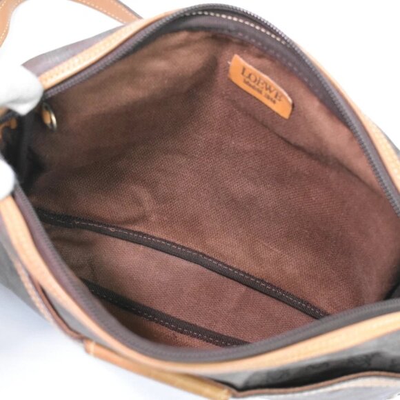 LOEWE Anagram Canvas Shoulder Crossbody Bag Brown - Picture 5 of 10